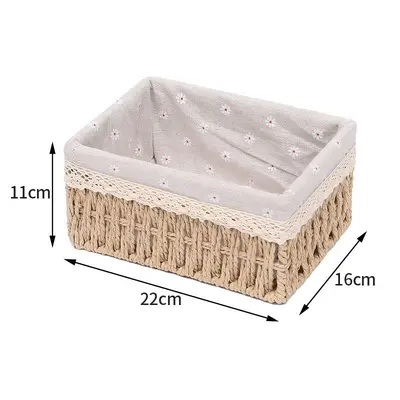 Rattan dokuma depolama sepeti salon masası - 12