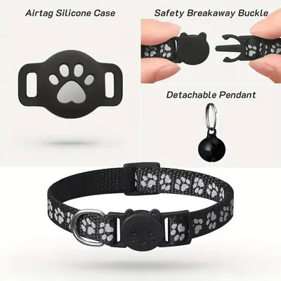 Kedi GPS konum bulucu tasma, iOS uyumlu, su geçirmez, Apple Find My