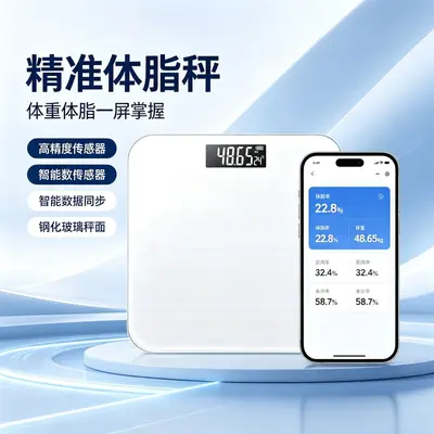 Smart Bathroom Scale Electronic Scale Household Precision Mini High-Accuracy Rechargeable Body Fat Scale Family Body Weight Scale Electronic Weighing Scale - 2