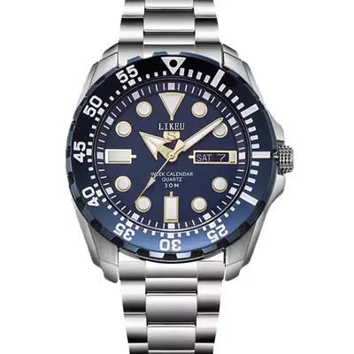 Seiko No. 5 erkek kol saati parlak su geçirmez çift takvim su hayalet dalış saati erkek saati ortaokul öğrencisi quartz saat