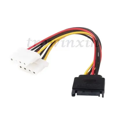 SATA Male to IDE Female Power Cable, Reverse Cable, 1-to-2 Splitter
