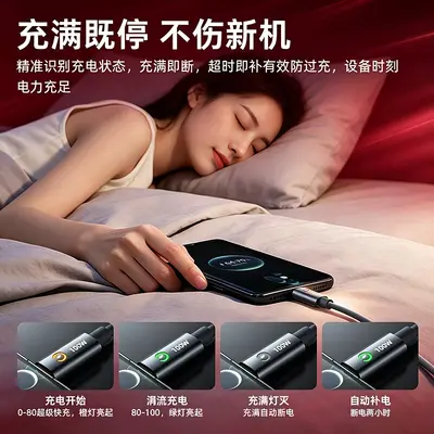100W intelligentes Schnellladekabel USB-C mit automatischer Abschaltung