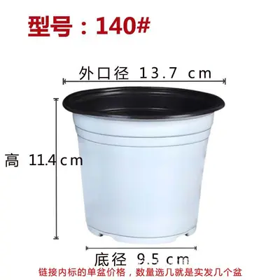 White Two-Color Seedling Pot for Flower Nursery Planting - 12