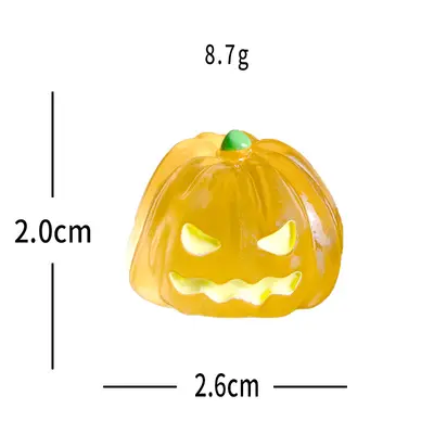 Halloween Luminous Pumpkin Figurine, Miniature Decoration, DIY Accessory - 7