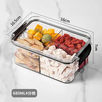 6-Compartment Airtight Storage Jar for Grains, Spices and Tea - 9