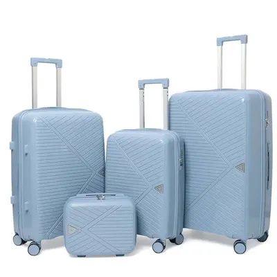Ultra Lightweight PP Suitcase Set with Combination Lock and Zipper