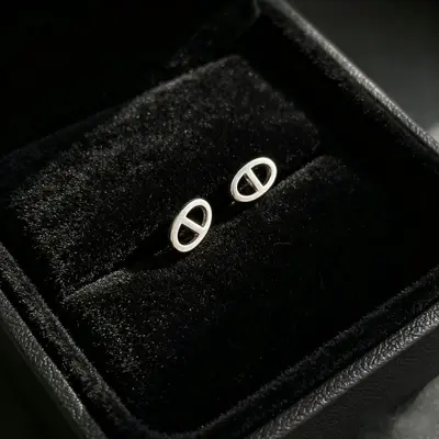 S999 Sterling Silver Zircon Stud Earrings Women - 12