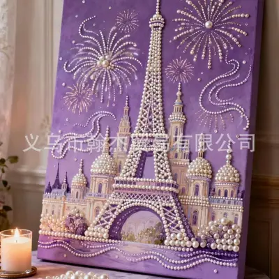 DIY-Perlenbild, rot im chinesischen Stil, Wandbild - 9