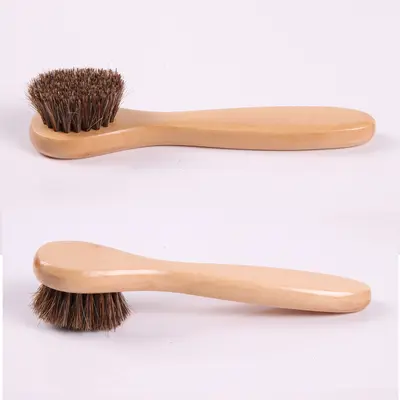 High-Quality Horsehair Shoe Brush Set with Soft Bristles