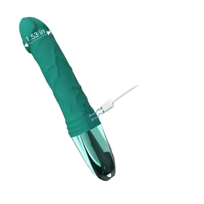 Digital Display Realistic Dildo, G-Spot Vibrator with Tongue Licking Suction - 7