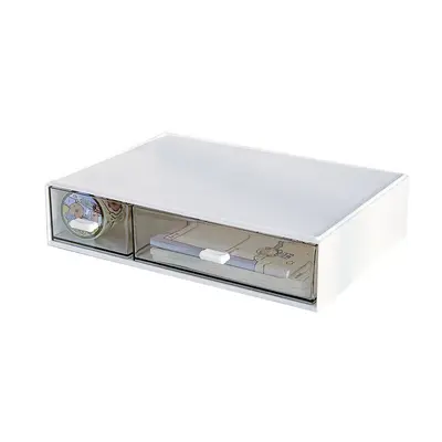 Plastic desktop storage box cosmetics stackable jewelry organizer - 6