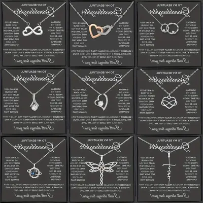Edelstahlkette mit herzförmigem Anhänger, durchbrochenes Design, Geschenk