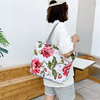 Large Capacity Printed Canvas Women's Tote Bag - 3