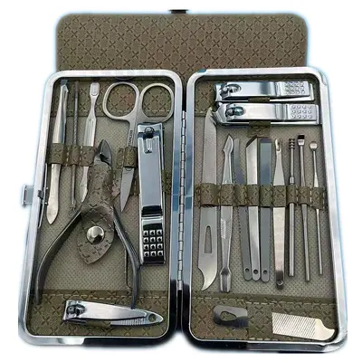 Manicure nail care tool set nail clipper multi-color - 8