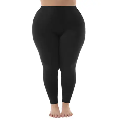 Plus Size Leggings, 1XL-5XL, Nine-Quarter, High Stretch - 7