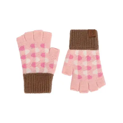Children's fleece-lined fingerless gloves, ages 6-9 - 10