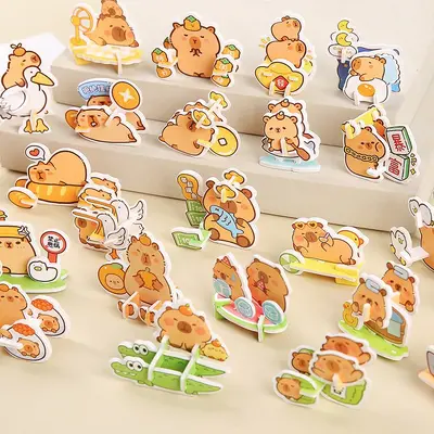 Çocuklar için kağıt 3D puzzle, kapibara şeklinde, hediye
