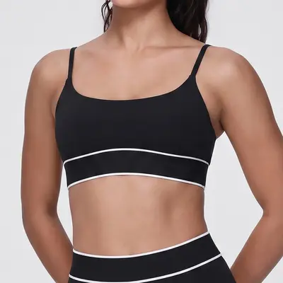 Kadın askılı fitness takımı, şok emici, hızlı kuruyan pilates ve yoga kıyafeti - 9