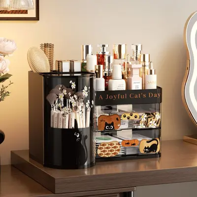 Large capacity skincare cosmetics storage box premium vanity organizer