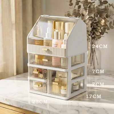 Cosmetic storage box, large capacity, desktop, drawer organizer - 11
