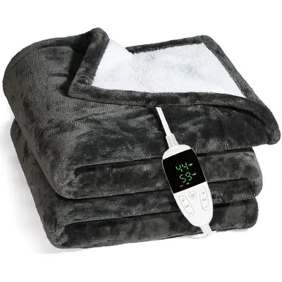 Single Flannel Electric Blanket, Thickened Heated Shawl - 9