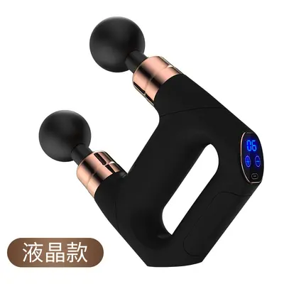 跨境 双头电动筋膜枪 深层肌肉放松按摩器新款迷你液晶筋膜抢 - 7