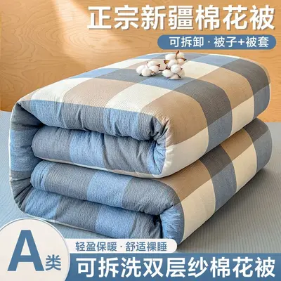 Class A Handmade Xinjiang Cotton Quilt, Single Size