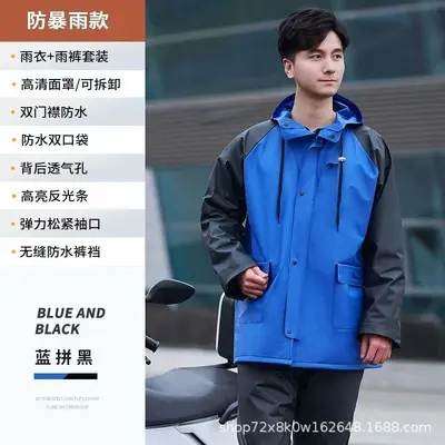 Rain jacket and pants set, two-piece, full body protection - 8
