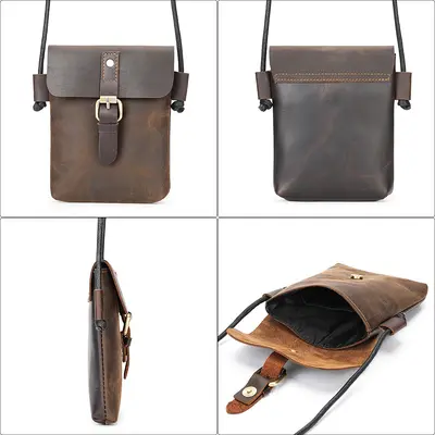 Hakiki deri crossbody çanta cep telefonu çantası mini küçük çanta omuz cep telefonu çantası ilk katman inek derisi yumuşak deri üst düzey omuz çantası erkekler için