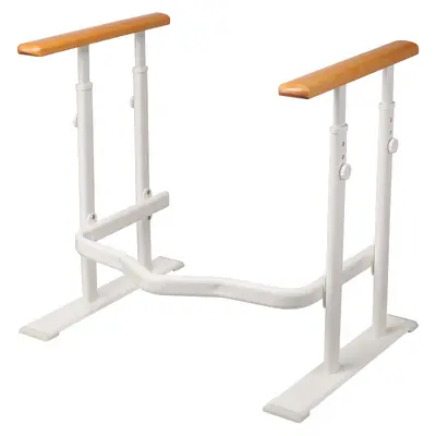 Drill-Free Wood-Grain Safety Bathroom Grab Bar for Seniors