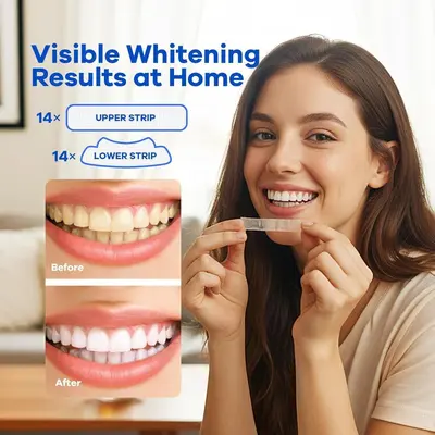 Coconut flavor teeth whitening strips, sensitive teeth safe