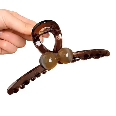 Korean Style Autumn Winter Hair Claw Clip Large Volume Hair Clip Back of Head Shark Clip High-end Updo Hair Clip Hair Claw