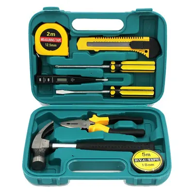 SNJUE 9-teiliges Haushalts-Werkzeugset mit Hammer, Modell 8009B - 4
