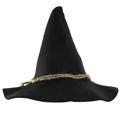 Halloween Witch Hat, Black Felt Pointed Wizard Hat - 7