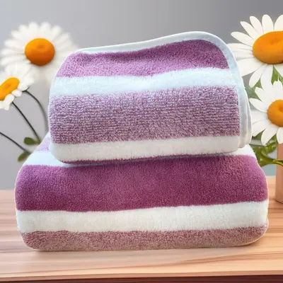 Sınır ötesi havlu banyo havlusu seti mercan kadife havlu ev erkek ve kadın yüz lif banyo havlusu Yüz havlusu - 12