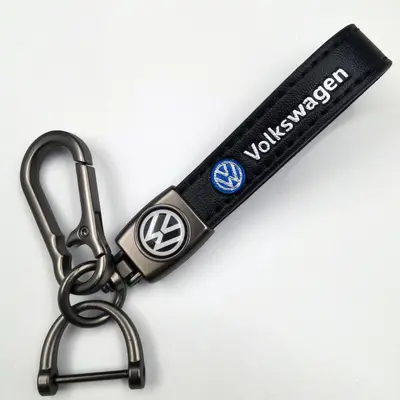Lambskin Leather Keychain with Custom Car Logo for Men - 12