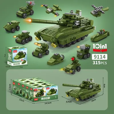İnşaat Aracı ve İtfaiye Yapı Blokları, Küçük Parçalı Eğitici Set - 7