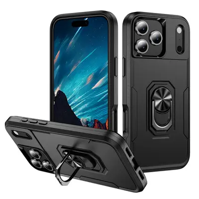 iPhone 16 Pro Max telefon kılıfı Apple 15 manyetik stand darbeye dayanıklı kontrast renkli koruyucu kılıf tam kapsamlı
