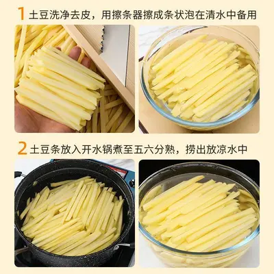 Patates Dilimleyici Ahşap Çerçeveli Sebze Doğrayıcı - 4