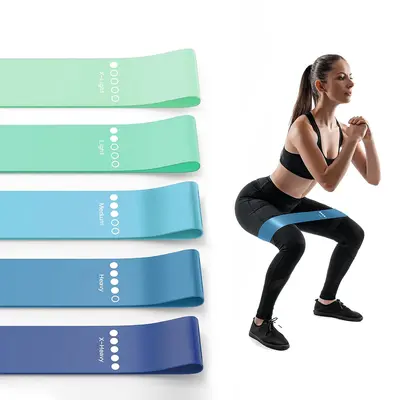 Latex Yoga Fitness Resistance Band, Thickened Squat Pull Ring - 11