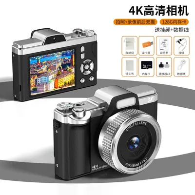 Tragbare Retro-CCD-Kamera 4K Dual-Kamera 6400W Pixel - 9