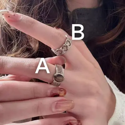 Lüks kaplan gözü taşı açık yüzük, zeigefinger - 7