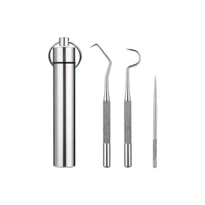Stainless steel toothpick set for dental care - 8