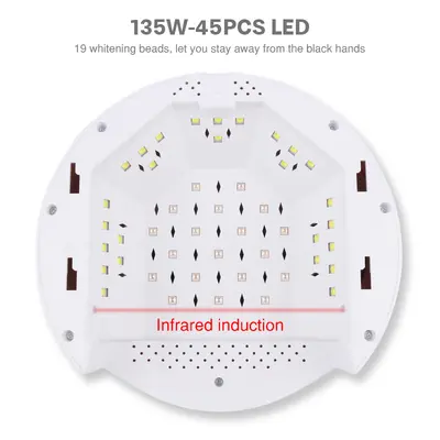 M2 nail lamp 135W 45 LED red light