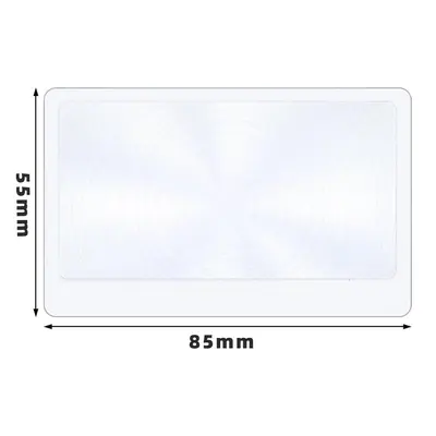 PVC Bookmark Magnifier, Portable, 8.5 x 5.5 cm Fresnel