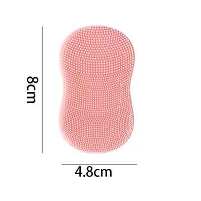 Mini Silicone Face Cleansing Brush, Soft Bristles, Blackhead Removal