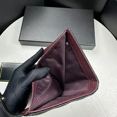 24新款香护照钱夹二合一便携头层牛皮羊皮鱼子酱菱格高端大容量
