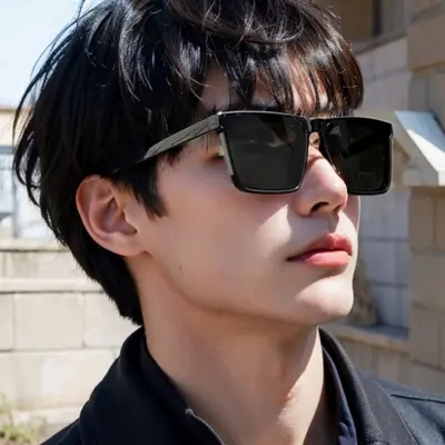 Men's Driving Sunglasses, UV Protection, Square Frame - 3