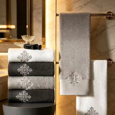Gaoyang Hotel reine Baumwoll-Badetücher im Großhandel, 100% Baumwolle, extra groß und dick, saugfähig, anpassbares Logo, fusselarm, für Männer und Frauen. - 5