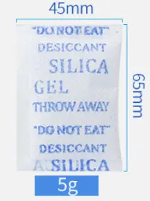 Silikon dokunmamış kumaş nem emici, 1g 5g 10g 1000g - 10